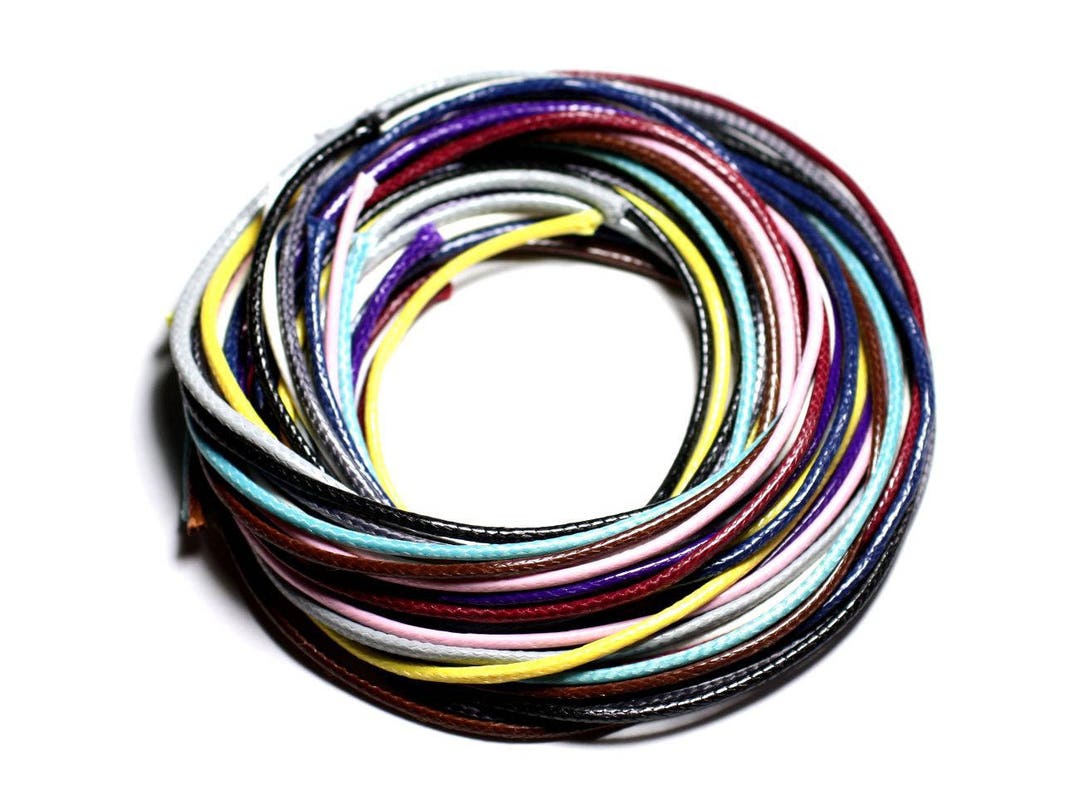 Lot 3 Meters - Waxed Cotton Braided Cord Rope Thread 3mm