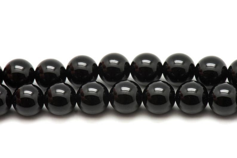 4pc Perles de Pierre Onyx Noir Boules 12mm 4558550019172 image 1