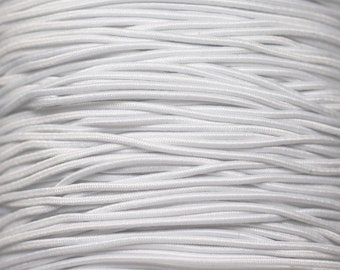 5 mètres - Fil Elastique Tissu Nylon 3mm Blanc - 7427039731744