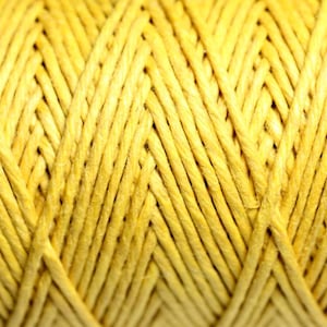 5 meters - Hemp Twine Cord 1.2mm Yellow - 4558550083845