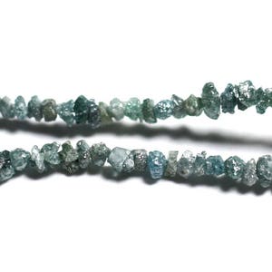 Strand 40cm 235pc approx - Gemstone Beads - Rough Blue Diamond 1-3mm