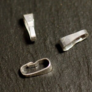 50 uds. Clips de plata maciza 925 con sello de contraste 8x3,5x2,5 mm 8741140015173 imagen 2