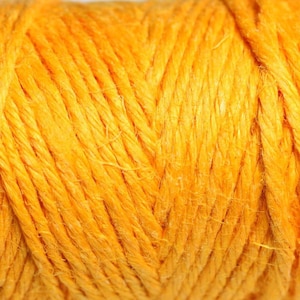 3 meters - Hemp Cord 1.5mm Yellow Orange Saffron - 4558550083647
