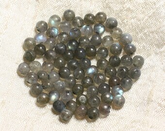 10pc - Stone Beads - Labradorite Balls 4-5mm - 4558550004369