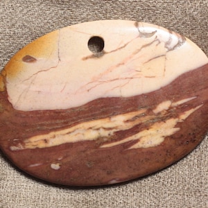 Semi precious - 70x50mm No. 7 4558550006424 Zebre Jasper stone pendant
