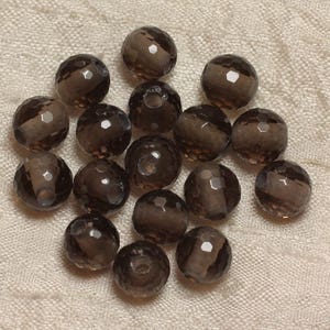 Stone Bead Drilling 2.5mm - Faceted Smoky Quartz 10mm 4558550026484