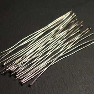 Approximately 100 pieces - Silver-plated metal stud findings, 70mm flat head - 8741140015081