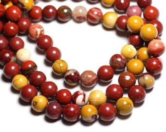 5pc - Stone Beads - Jasper Mokaite Balls 10mm - 4558550037442