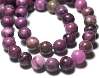 10pc - Perles Pierre Sugilite Boules 8mm Violet rose mauve - 7427039729017