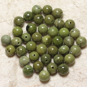 5pc - Stone Beads - Jade Nephrite Canada Balls 7-8mm 4558550030368