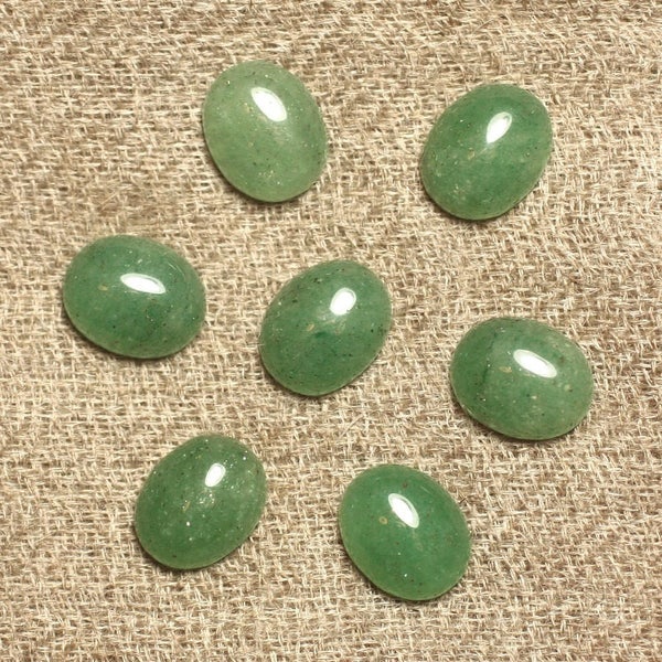 2pc - Cabochon de Pierre - Aventurine Verte Ovale 10x8mm - 4558550031501