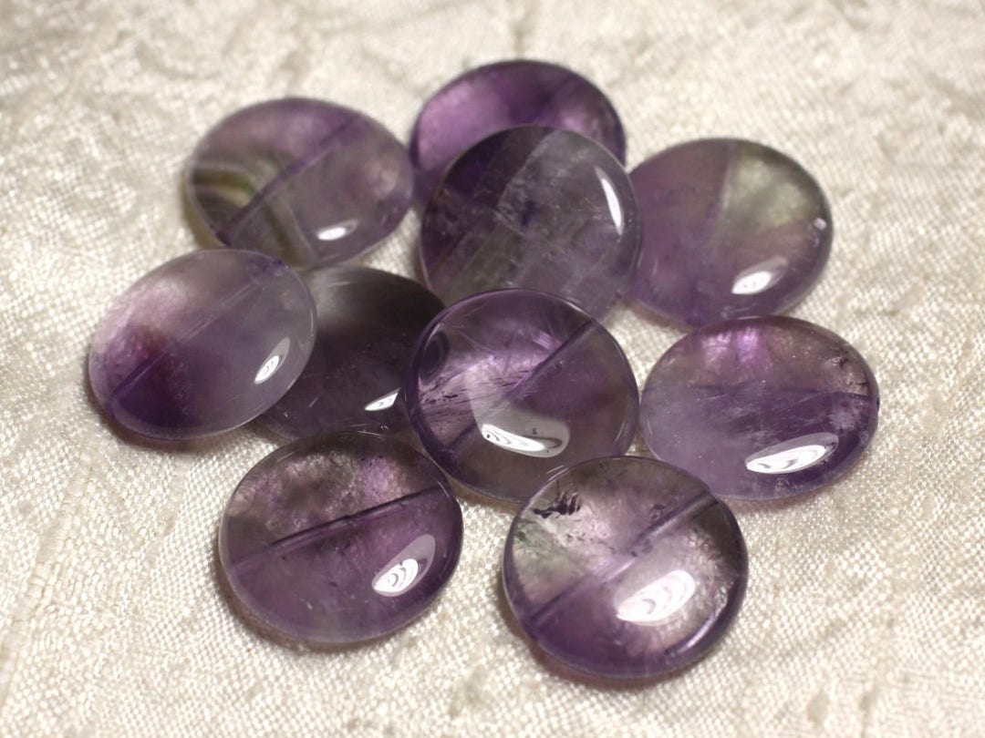 5 Perles Nacre Palets 20mm – Marron Zébré – Homemade – Création DIY