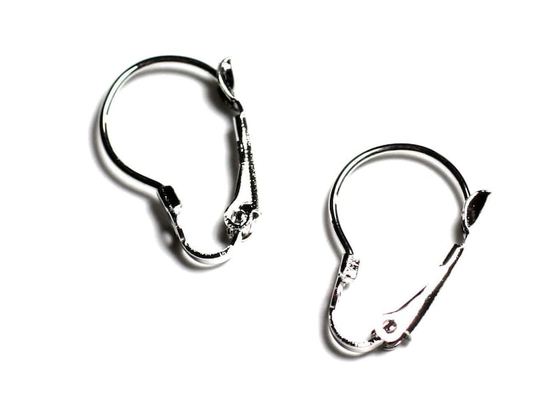 8741140001282 10pc Silver Rhodium lever 21mm earrings