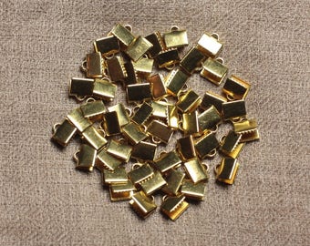 20pc - Findings Accessories Tips to fold over claws Gold plated metal without nickel 7x5mm - 4558550029713