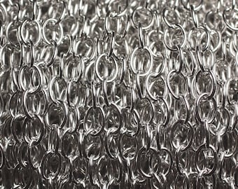 Reel 100 meters - 316L Stainless Steel Mesh Chain - Oval 8 x 5.5 x 1mm - 8741140027749