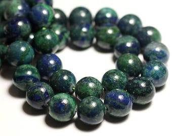 5pc - Stone Beads - Chrysocolla Balls 8mm Blue Green - 4558550036872