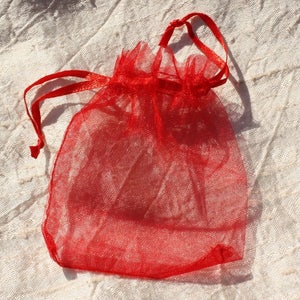 10pc - Red Organza Jewelry Gift Bags 10x8cm 4558550007605