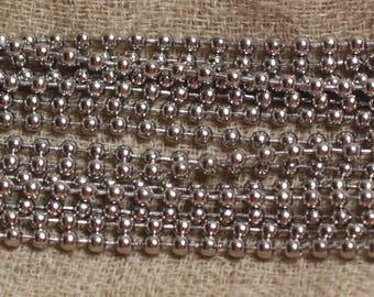 LOT de 2m 2 mètres CHAINES ARGENTE 2 MAILLONS différents SANS NICKEL perles LOT de 2m 2 mètres CHAINES ARGENTE 2 MAILLONS différents SANS NICKEL perles