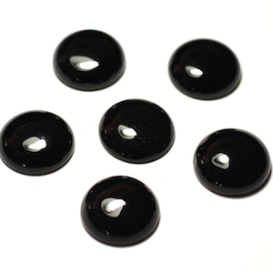 1pc - Cabochon Pierre Onyx Noir Rond 12mm - 7427039743280