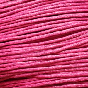 Skein approximately 90 meters - Thread Twine Rope Cord Coated waxed cotton 1mm Pink Fluo Fuchsia - 7427039741071