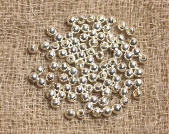 100pc - Perles Argent 925 massif Boules Rondes 2mm - 7427039731805