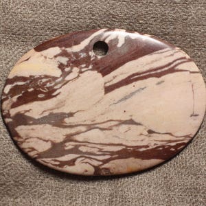 Semi precious - 70x50mm No. 11 4558550006448 Zebre Jasper stone pendant
