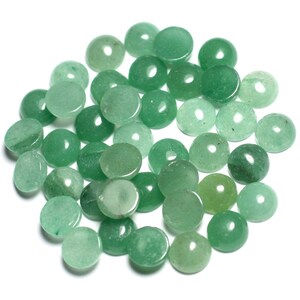 1pc - Cabochon Pierre Aventurine Verte Rond 10mm - 7427039742122