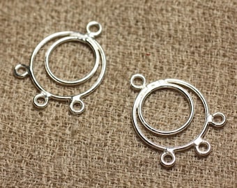 1pair - 925 Silver Earring Connectors 20x15mm 4558550008473