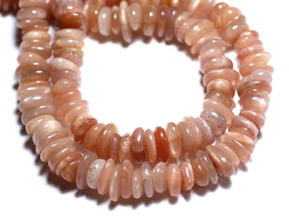 Lot De 10 Perles Quartz Rose - Rondelles 8-14mm, Rose Clair, Pour Créations DIY