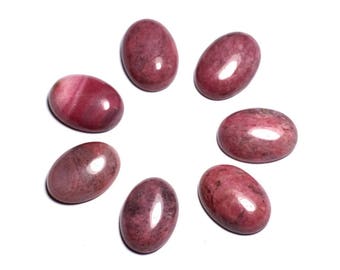 1pc - Cabochon Pierre Rhodonite Ovale 18x13mm rose gris - 7427039743112