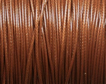 Spool approximately 160 meters - Waxed Cotton Cord 0.8mm Brown Hazelnut Chocolate