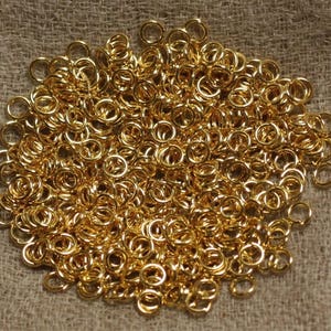 Approximately 500 pieces - 4mm Open Jump Rings, Gold Metal - 4558550036544