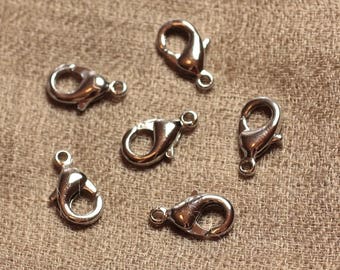 4pc - Rhodium Lobster Clasps 15mm 4558550030641