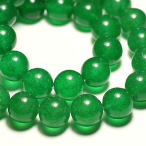 4pc - Jade Stone Beads Balls 14mm Imperial Green Emerald - 8741140016729