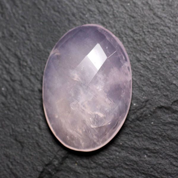 Stone - faceted Rose Quartz cabochon oval 28x20mm N12 - 4558550086334