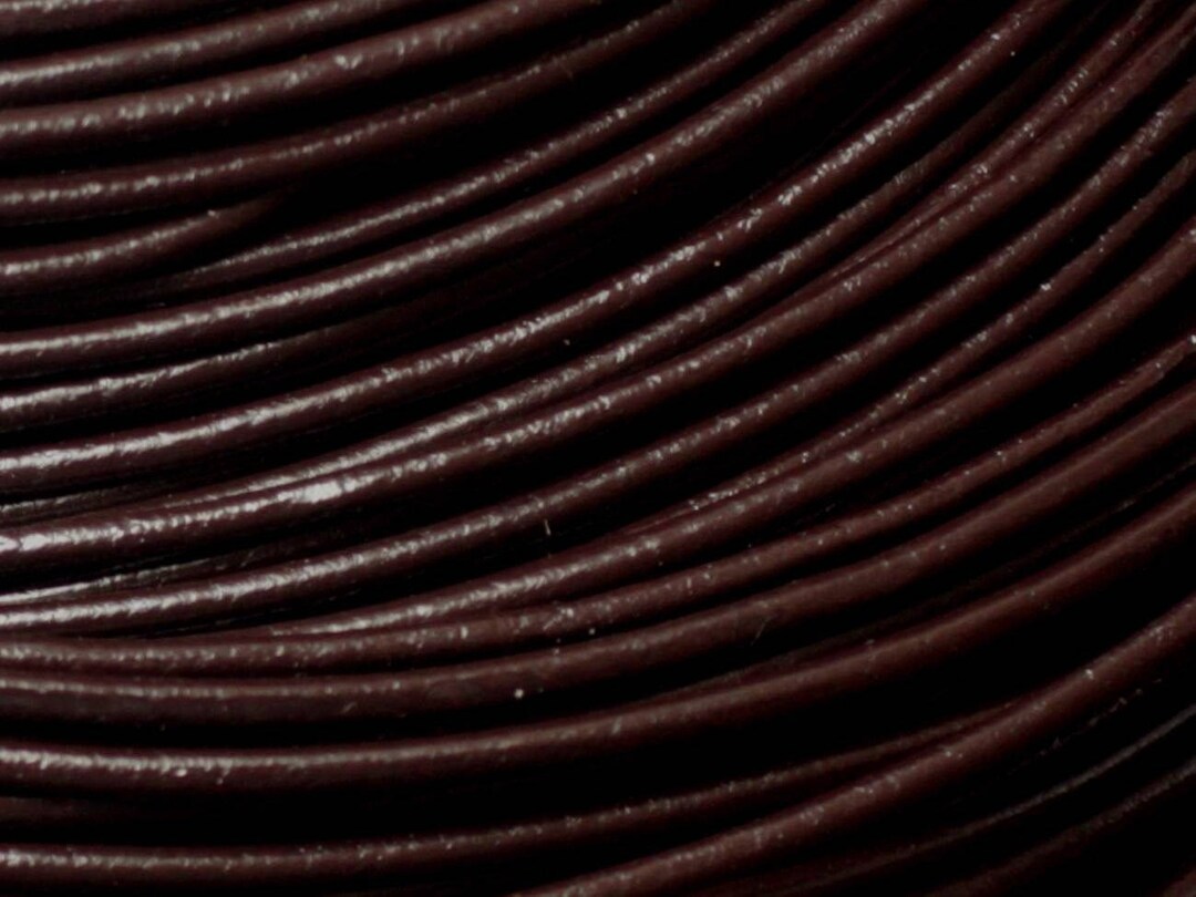 4 Meters Genuine Leather Cord Rope Thread Round 3mm Coffee