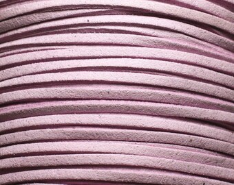 Spool 90 meters approx - Suedine Suede Lanyard Cord 3mm Pastel Pink Mauve