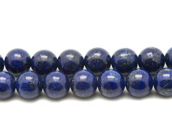 Wire 39cm 90pc approx - Stone Beads - Lapis Lazuli Balls 4mm