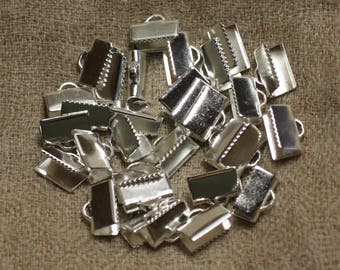 100pc - Findings Accessories Tips for folding claws Silver Metal 10x5mm - 4558550016683