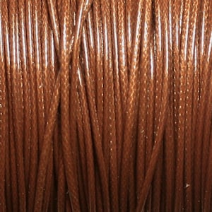 Spool 160 Meters approx - Waxed Cotton Cord Thread 1mm Chocolate Hazelnut Brown