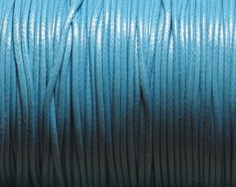 1 Spool 90 meters - Waxed Cotton Cord Thread 1.5mm Blue