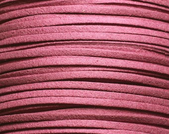 Spool 90 meters approx - Suede Suede Lanyard Cord 3mm Purple Pink