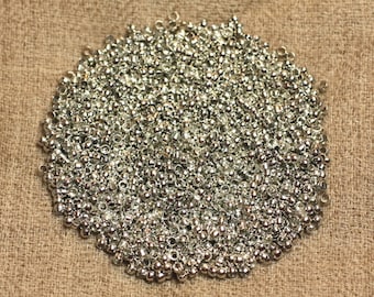 1000pc env - Perles à écraser Métal Argenté qualité 2mm - 4558550024886