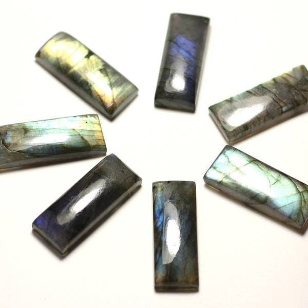 1pc - Cabochon de Pierre - Labradorite Rectangle 30x12mm - 8741140020054