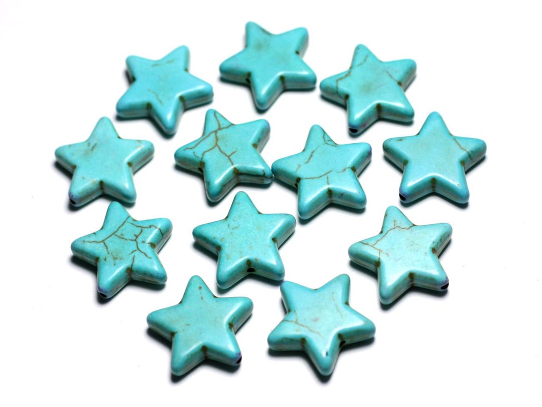 2pc Pearls Of Pierre Turquoise Synthesis Stars 35mm Turquoise Blue 2pc-pearls-of-pierre-turquoise-synthesis-stars-35mm-turquoise-blue