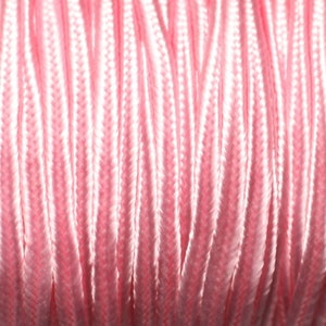5 meter - Soutache Satijn Stoffen Koord Lanyard 2.5mm Pastel candy licht roze - 8741140018921