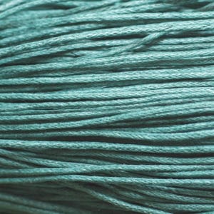 Skein about 90 meters - Thread Twine Rope Cord Coated waxed cotton 1mm blue green peacock duck - 7427039741095