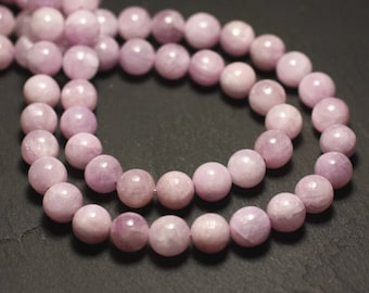 10pc - Perles de Pierre - Kunzite rose Boules 6mm - 8741140022256