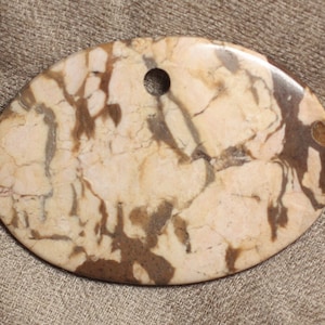Semi precious - No. 1 4558550006455 70x50mm Zebre Jasper stone pendant
