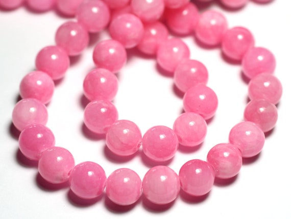Fil De Perles En Jade 6mm Multicolore Pastel - Environ 60 Pièces Sur 39cm